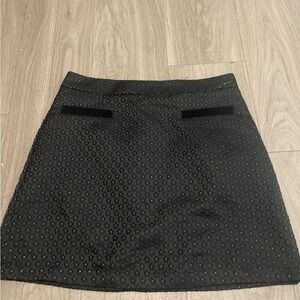 Copper Key Black Textured Mini Skirt